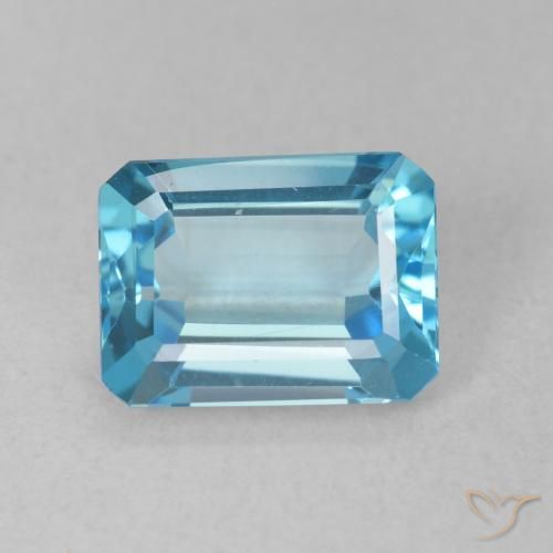 1.86ct Natürlicher Swiss Blue Topas, Smaragdschliff, VVS-VS
