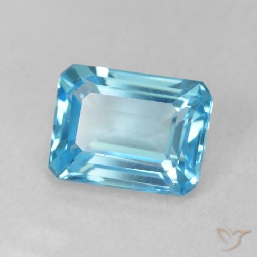 9,17 ctw natürlicher Swiss Blue Topas, Oktagonschliff, VVS-VS