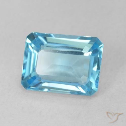 9,17 ctw natürlicher Swiss Blue Topas, Oktagonschliff, VVS-VS