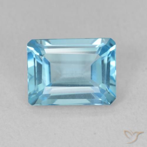 1.91ct Natürlicher Swiss Blue Topas, Smaragdschliff, VVS