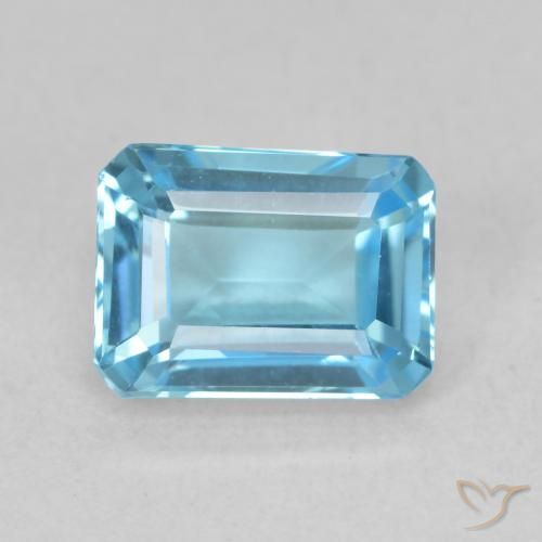 2.09ct Natürlicher Swiss Blue Topas, Smaragdschliff, VVS