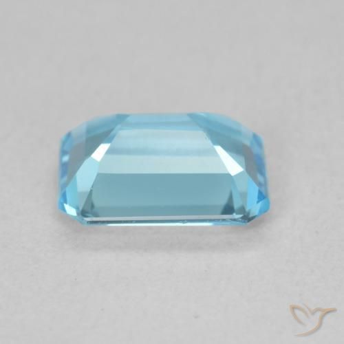 9,17 ctw natürlicher Swiss Blue Topas, Oktagonschliff, VVS