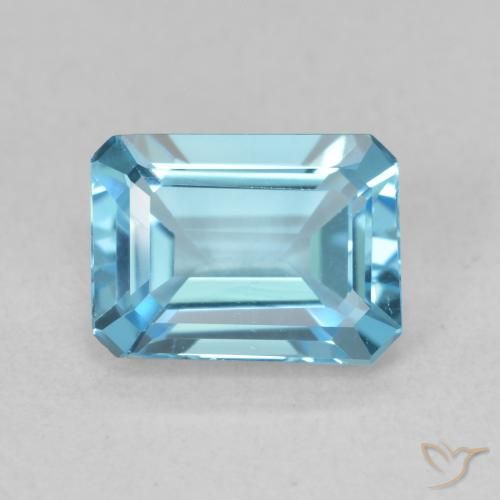 1.94ct Natürlicher Swiss Blue Topas, Smaragdschliff, VVS