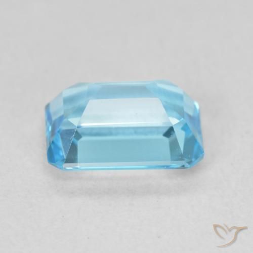 9,17 ctw natürlicher Swiss Blue Topas, Oktagonschliff, VVS
