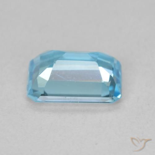 9,17 ctw natürlicher Swiss Blue Topas, Oktagonschliff, VVS
