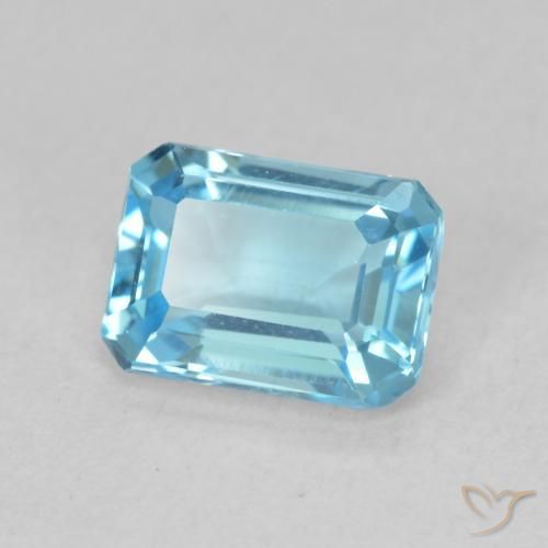 9,17 ctw natürlicher Swiss Blue Topas, Oktagonschliff, VVS