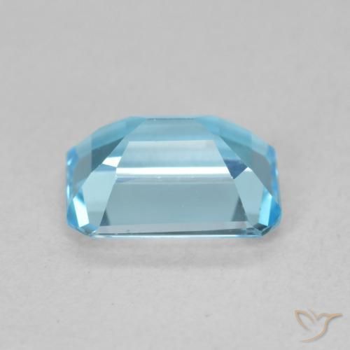 9,17 ctw natürlicher Swiss Blue Topas, Oktagonschliff, VVS