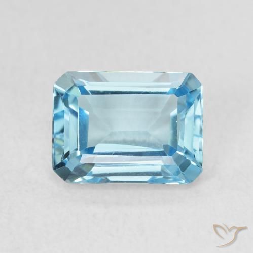 1.93ct Natürlicher Swiss Blue Topas, Smaragdschliff, VVS