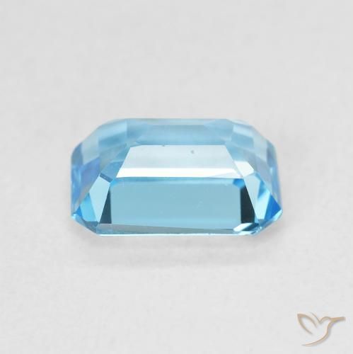 9,17 ctw natürlicher Swiss Blue Topas, Oktagonschliff, VVS