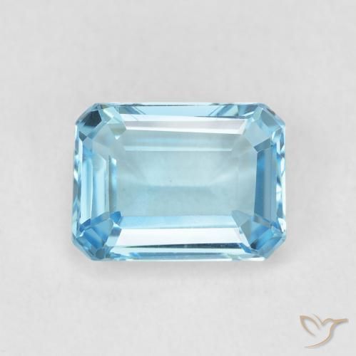 1.80ct Natürlicher Swiss Blue Topas, Smaragdschliff, VVS