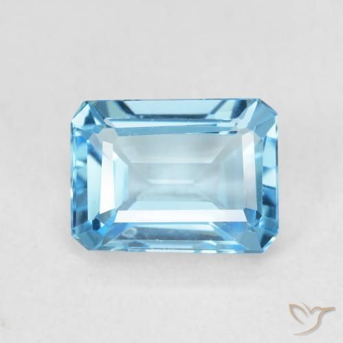 2.04ct Natürlicher Swiss Blue Topas, Smaragdschliff, VVS
