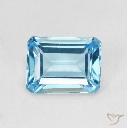 1.99ct Natürlicher Swiss Blue Topas, Smaragdschliff, VVS