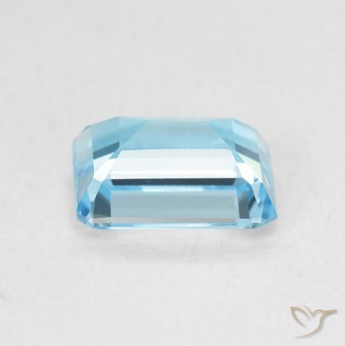 9,17 ctw natürlicher Swiss Blue Topas, Oktagonschliff, VVS