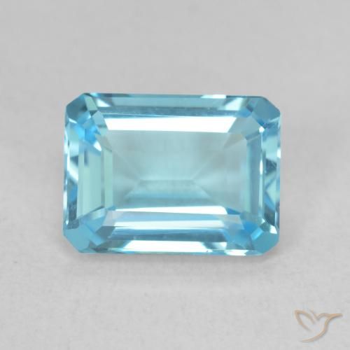 1.82ct Natürlicher Swiss Blue Topas, Smaragdschliff, VVS