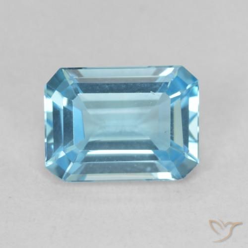 1.81ct Natürlicher Swiss Blue Topas, Smaragdschliff, VVS