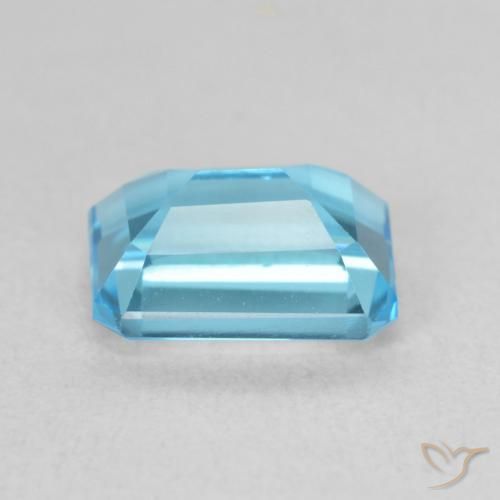 9,17 ctw natürlicher Swiss Blue Topas, Oktagonschliff, VVS