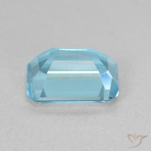 9,17 ctw natürlicher Swiss Blue Topas, Oktagonschliff, VVS