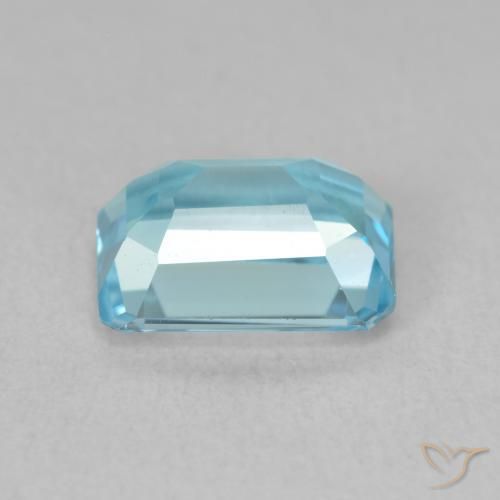 9,17 ctw natürlicher Swiss Blue Topas, Oktagonschliff, VVS