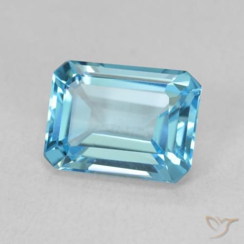 9,17 ctw natürlicher Swiss Blue Topas, Oktagonschliff, VVS