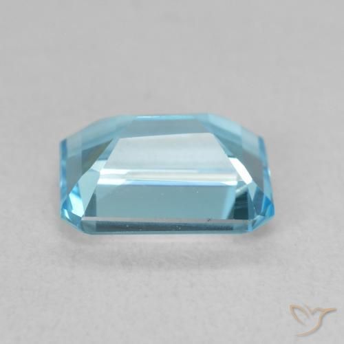 9,17 ctw natürlicher Swiss Blue Topas, Oktagonschliff, VVS