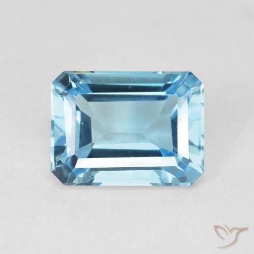2.06ct Natürlicher Swiss Blue Topas, Smaragdschliff, VVS