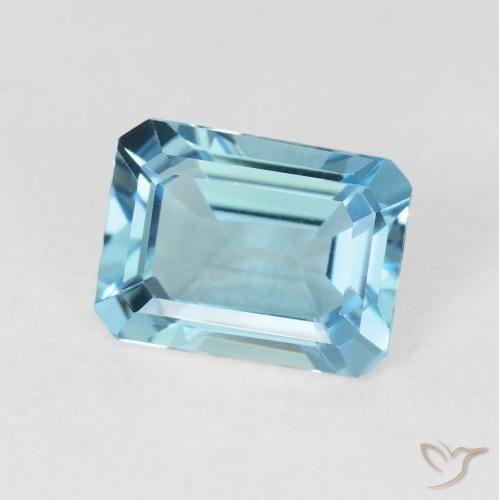 9,17 ctw natürlicher Swiss Blue Topas, Oktagonschliff, VVS