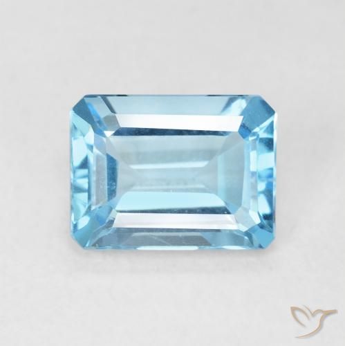 1.79ct Natürlicher Swiss Blue Topas, Smaragdschliff, VVS