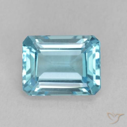 1.92ct Natürlicher Swiss Blue Topas, Smaragdschliff, VVS