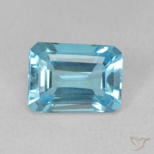 1.91ct Natürlicher Swiss Blue Topas, Smaragdschliff, VVS