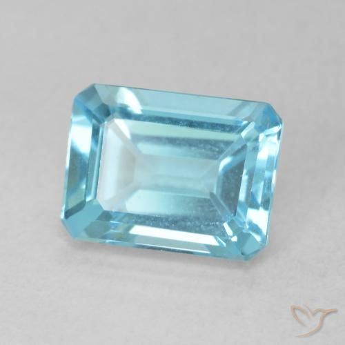 9,17 ctw natürlicher Tiefes Maya-Blau Topas, Oktagonschliff, VVS