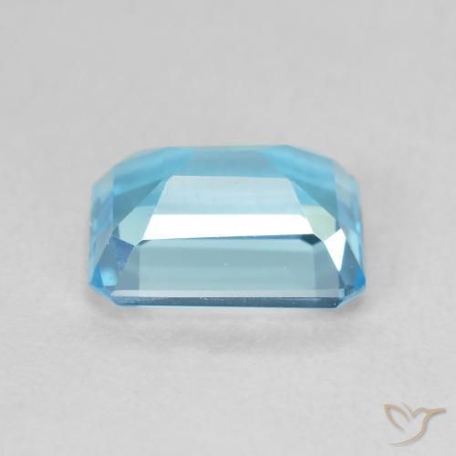 9,17 ctw natürlicher Swiss Blue Topas, Oktagonschliff, VVS