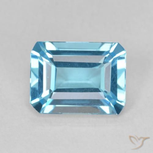 1.94ct Natürlicher Swiss Blue Topas, Smaragdschliff, VVS
