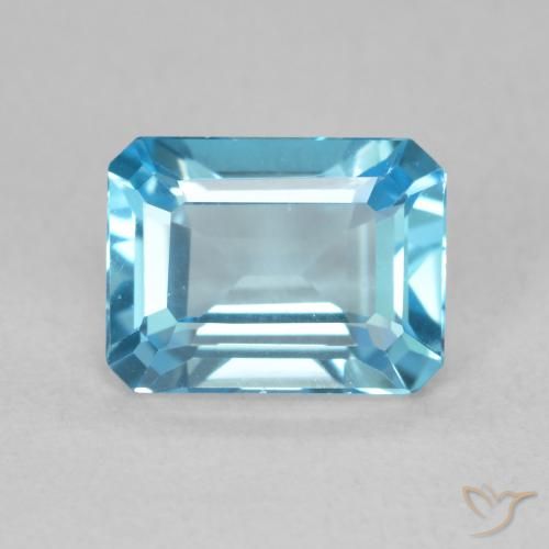1.92ct Natürlicher Swiss Blue Topas, Smaragdschliff, VVS