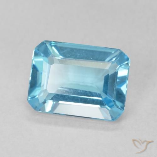 9,17 ctw natürlicher Swiss Blue Topas, Oktagonschliff, VVS