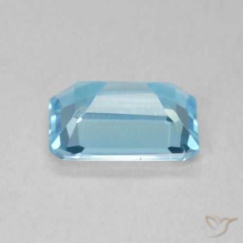 9,17 ctw natürlicher Swiss Blue Topas, Oktagonschliff, VVS