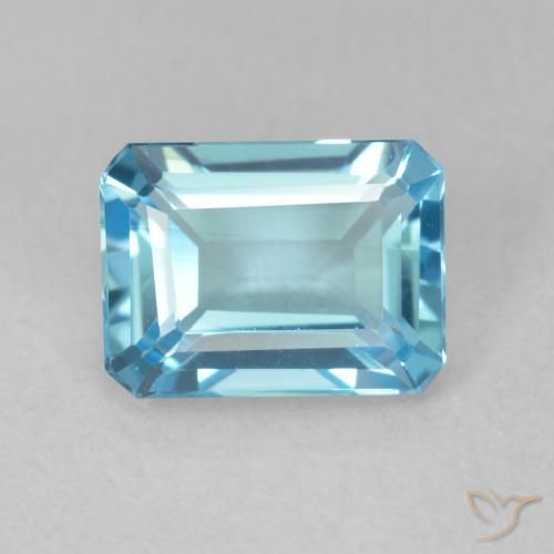 1.88ct Natürlicher Swiss Blue Topas, Smaragdschliff, VVS