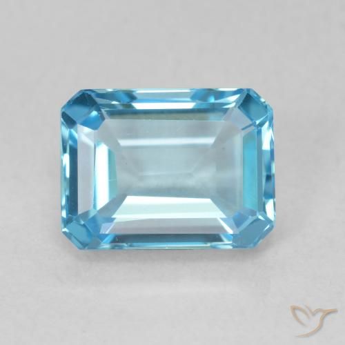 2.03ct Natürlicher Swiss Blue Topas, Smaragdschliff, VVS