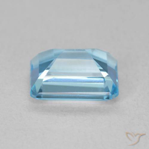 9,17 ctw natürlicher Swiss Blue Topas, Oktagonschliff, VVS