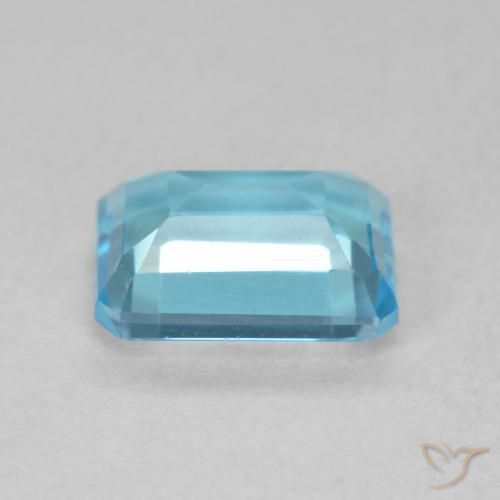 9,17 ctw natürlicher Swiss Blue Topas, Oktagonschliff, VVS