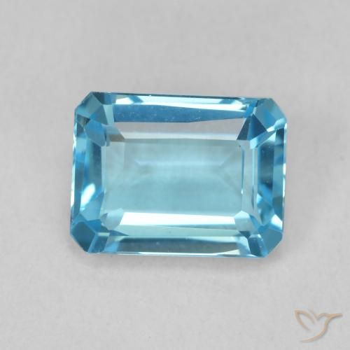 1.93ct Natürlicher Swiss Blue Topas, Smaragdschliff, VVS
