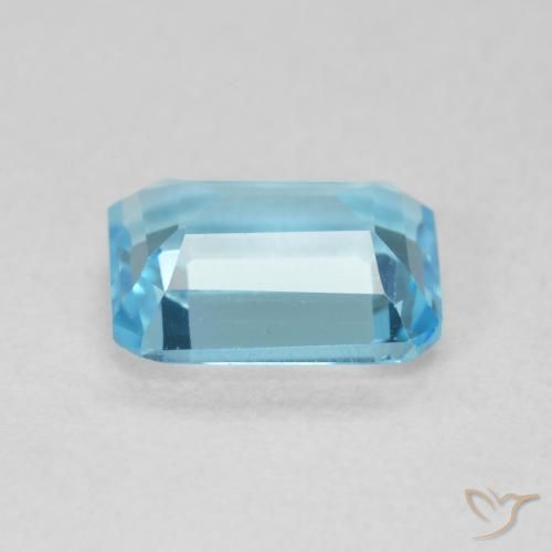 9,17 ctw natürlicher Swiss Blue Topas, Oktagonschliff, VVS