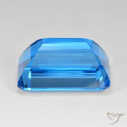 9,17 ctw natürlicher Swiss Blue Topas, Oktagonschliff, IF