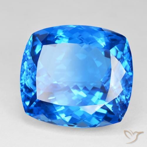 9,17 ctw natürlicher Swiss Blue Topas, Kissen, IF
