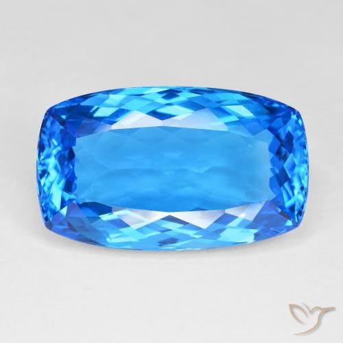 49.70ct Natürlicher Tiefes Schweizer Blau Topas, Kissen, IF