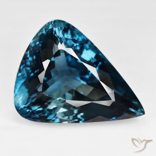 158.20ct Natürlicher London Blau Topas, Birnenform, IF