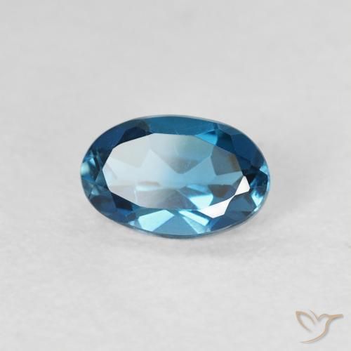 9,17 ctw natürlicher London Blau Topas, Oval, VVS-VS