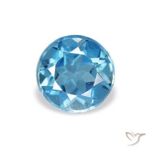 0.88ct London Blau Topas, Runden, VS