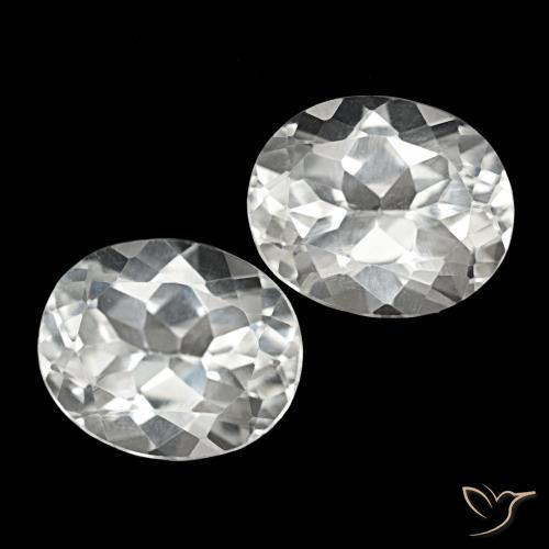 11.92 ct natürliche Weiß Topas-Edelsteine, Oval Schliff, VVS-VS