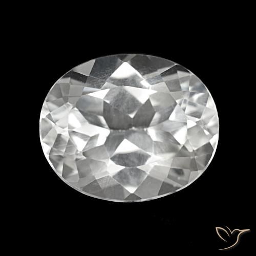 5.94ct Klares Weiß Topas, Oval, VS