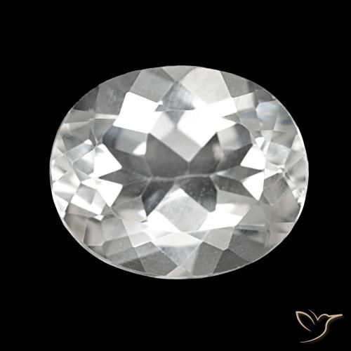 5.60ct Weiß Topas, Oval, VVS